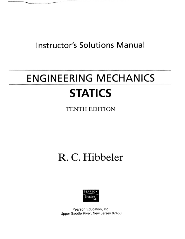 Engineering Mechanics Statics 13th Edition Solutions Manual Free nitroheavy